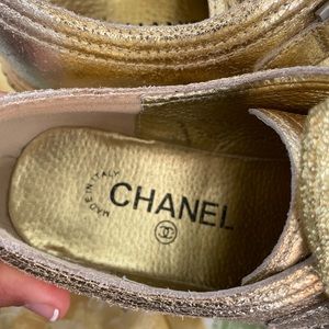Espadrilles authentique Chanel doré